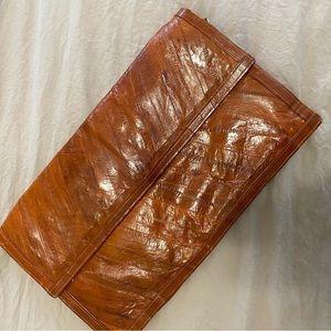 VINTAGE EEL SKIN ENVELOPE BAG